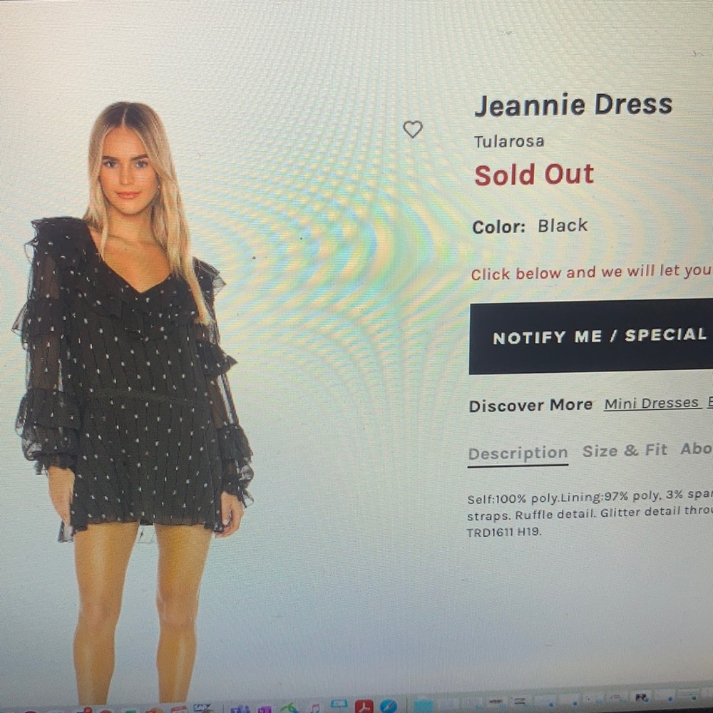 Tularosa dress NWT